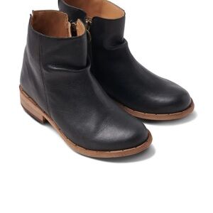 Beek Quail  Black Leather Ankle Booties